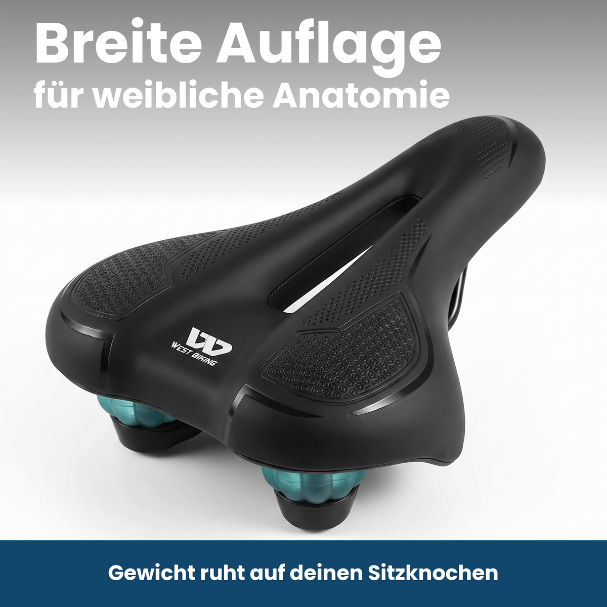 Breite Auflage für weibliche Anatomie