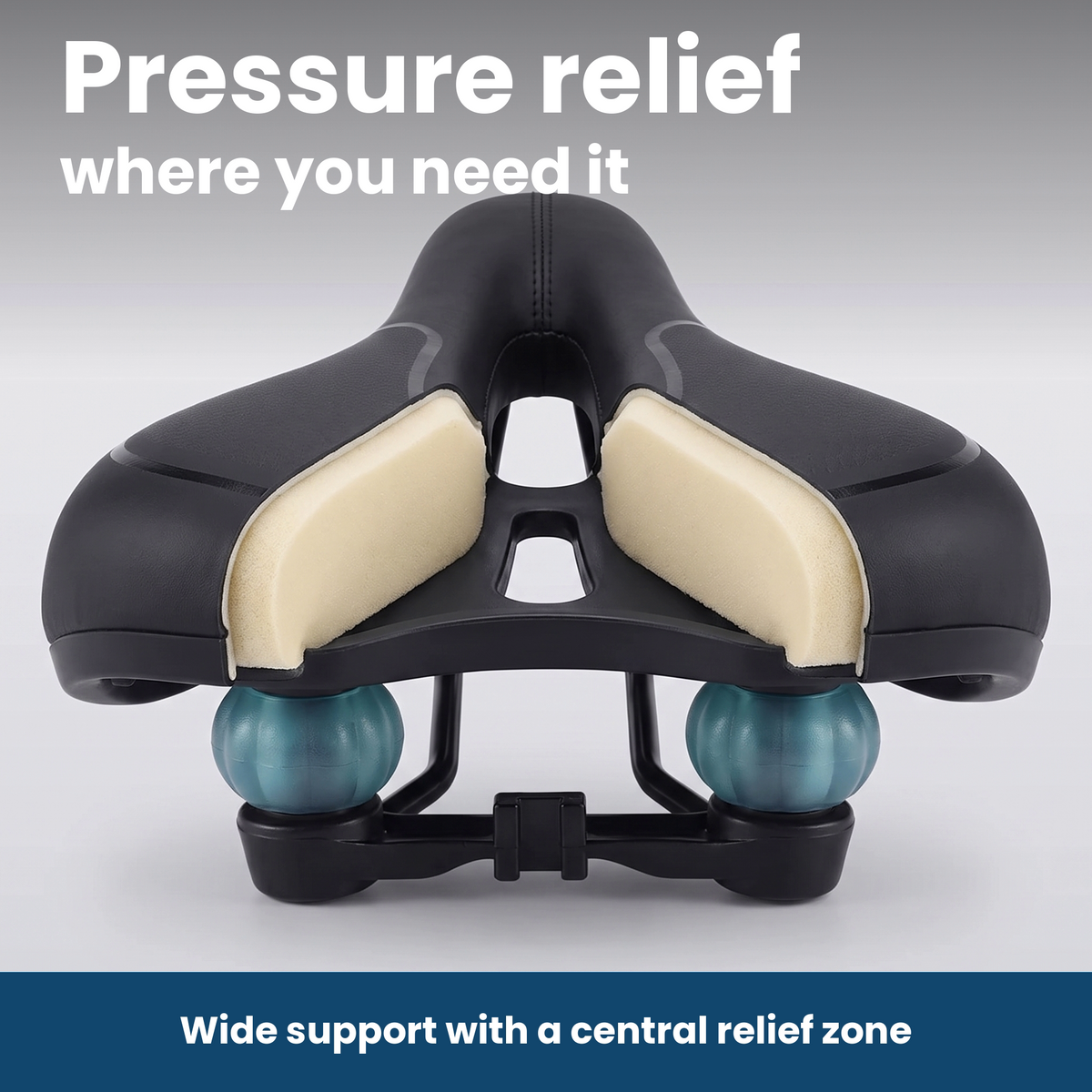 Pressure relief - wide support and central relief zone