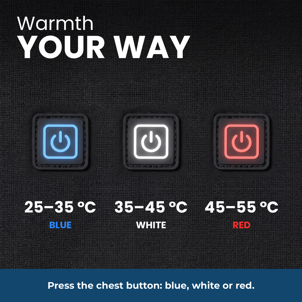 CozyHeat Heated Hoodie – chest control