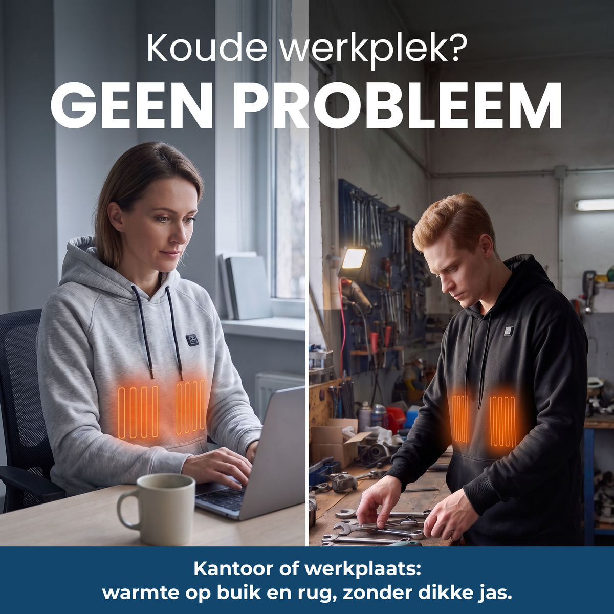 CozyHeat Heated Hoodie – warm op het werk