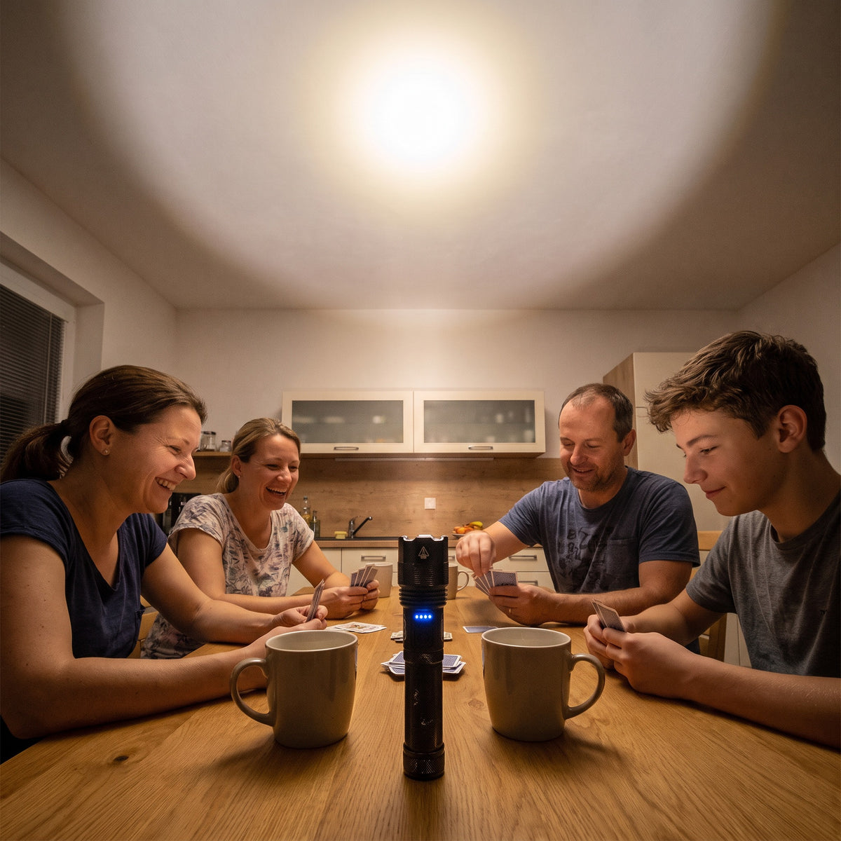 Taschenlampe als Raumlicht beim Stromausfall