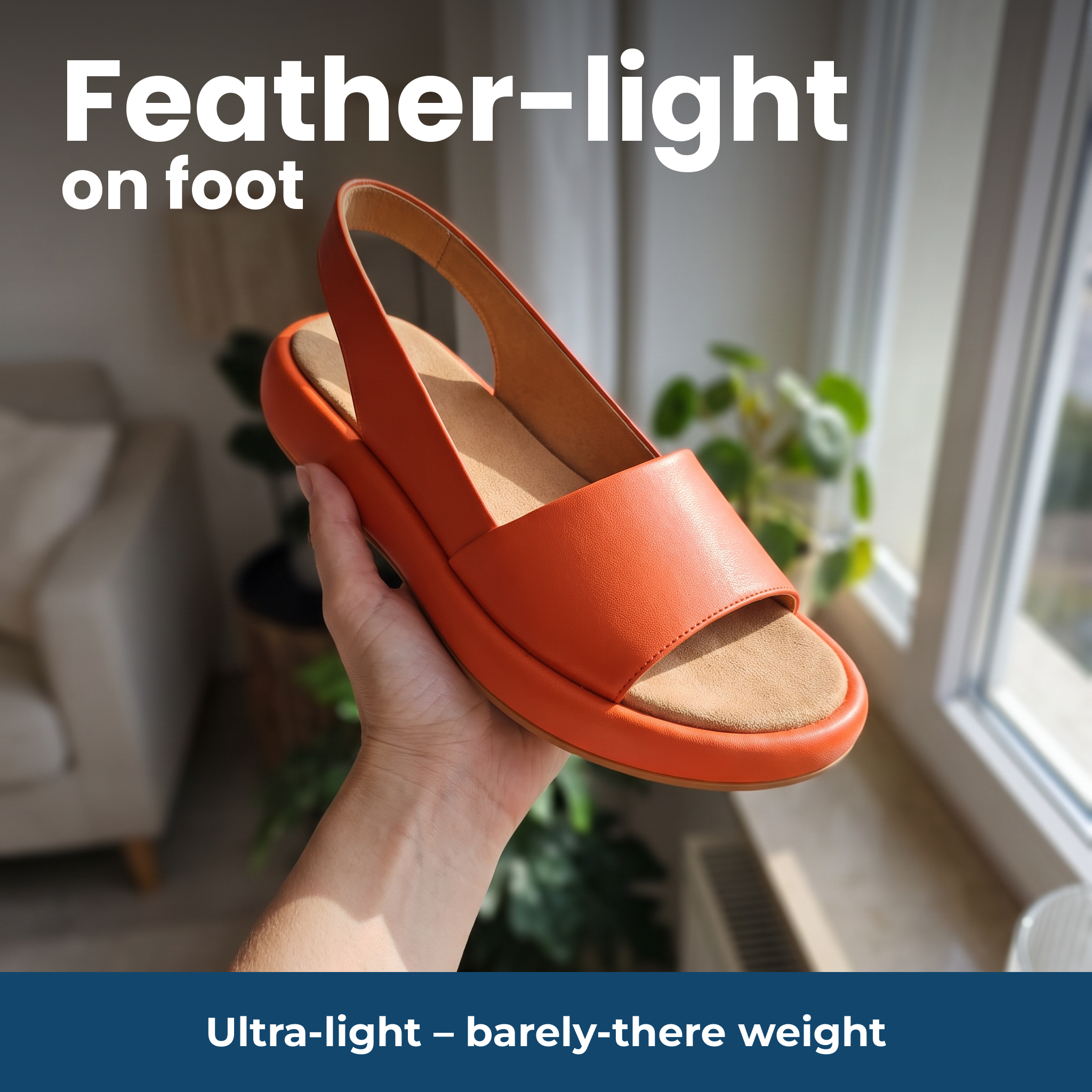 [en] Feather-light on foot – Ultra-light – barely-there weight